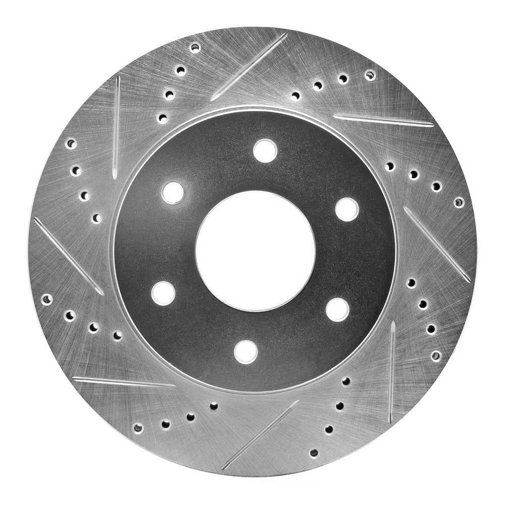 Dynamic Friction Company 631-67091L DFC Brake Rotor - Drilled And Slotted - Silver