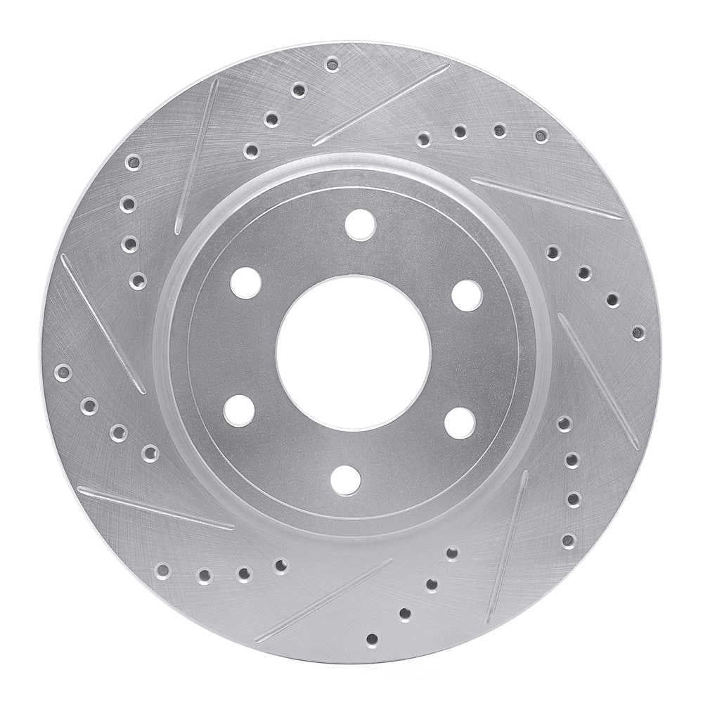 Dynamic Friction Company 631-67095L DFC Brake Rotor - Drilled And Slotted - Silver