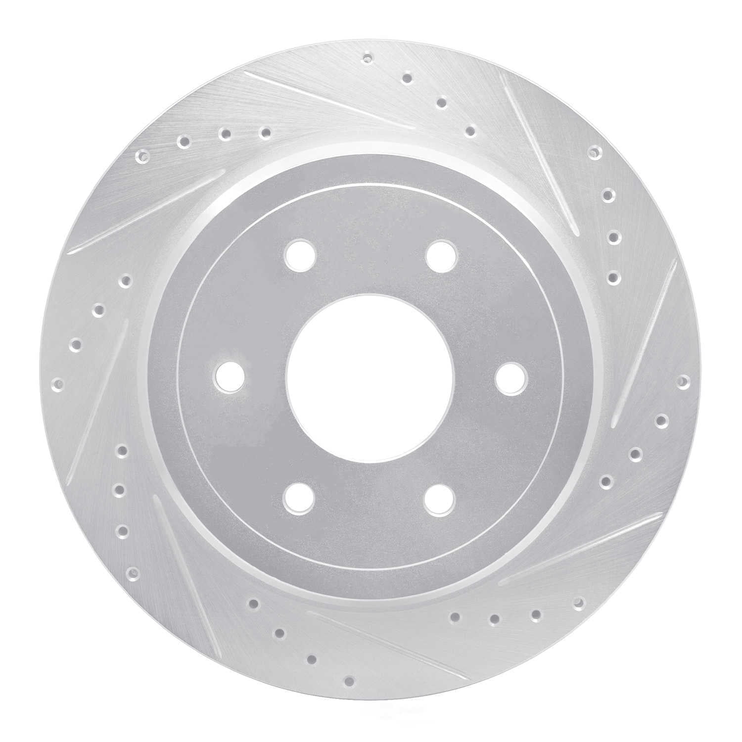 Dynamic Friction Company 631-67109R DFC Brake Rotor - Drilled And Slotted - Silver