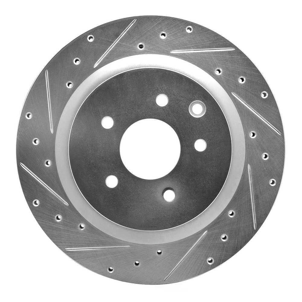 Dynamic Friction Company 631-68009L DFC Brake Rotor - Drilled And Slotted - Silver