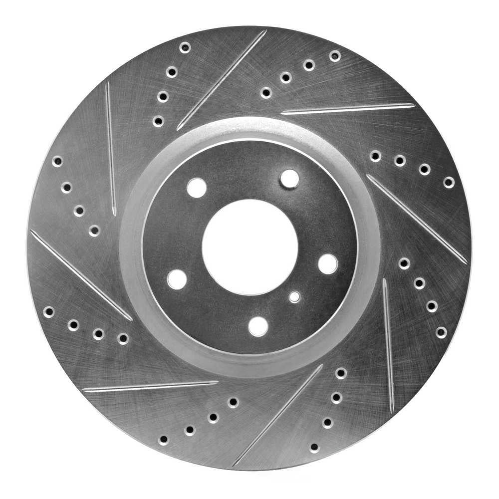 Dynamic Friction Company 631-68011L DFC Brake Rotor - Drilled And Slotted - Silver