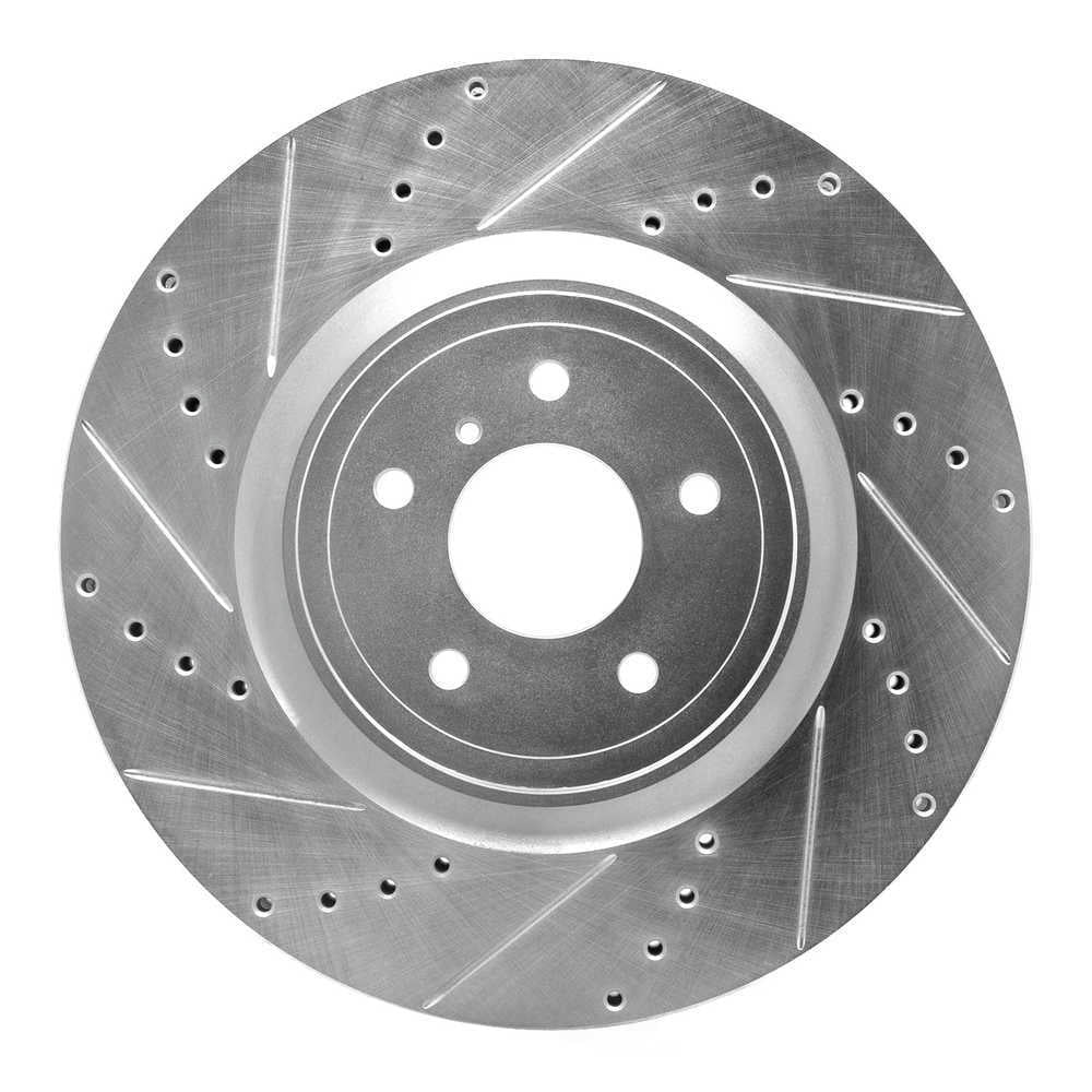 Dynamic Friction Company 631-68012L DFC Brake Rotor - Drilled And Slotted - Silver