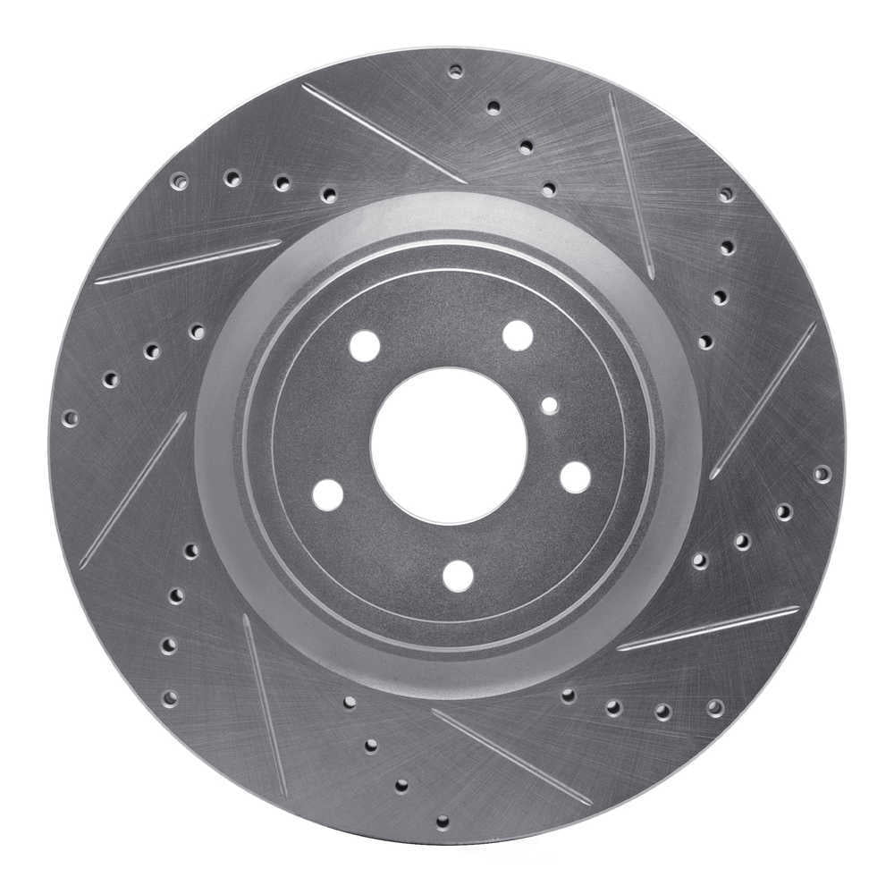 Dynamic Friction Company 631-68012R DFC Brake Rotor - Drilled And Slotted - Silver