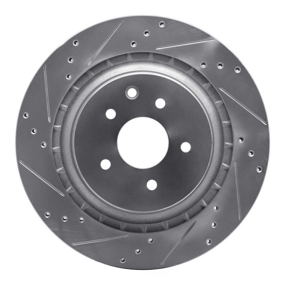 Dynamic Friction Company 631-68013L DFC Brake Rotor - Drilled And Slotted - Silver