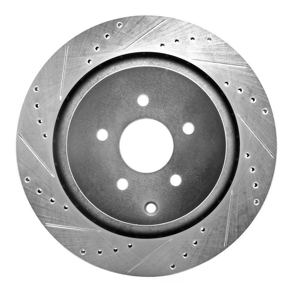 Dynamic Friction Company 631-68015L DFC Brake Rotor - Drilled And Slotted - Silver