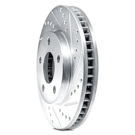 Brake Rotor - Drilled and Slotted - Silver 631-72005R