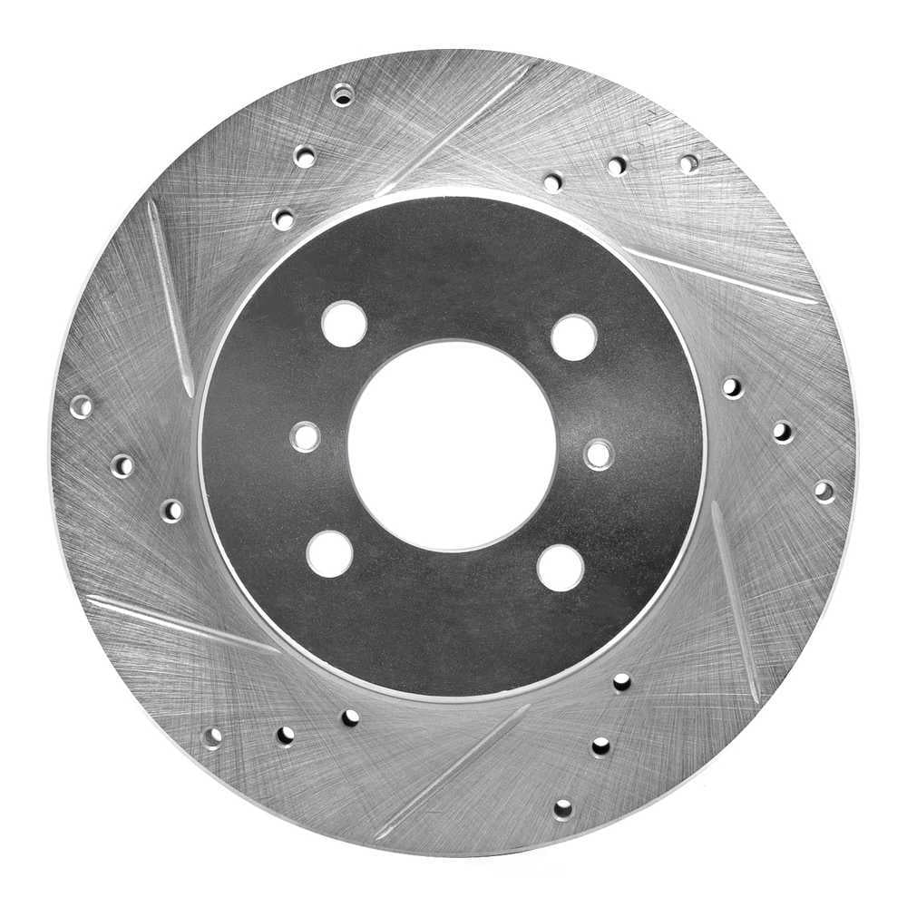 Dynamic Friction Company 631-72033L DFC Brake Rotor - Drilled And Slotted - Silver