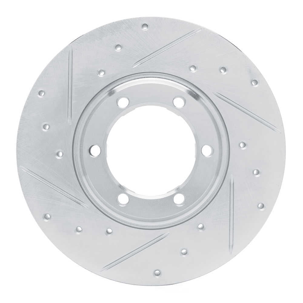 Dynamic Friction Company 631-72047L DFC Brake Rotor - Drilled And Slotted - Silver