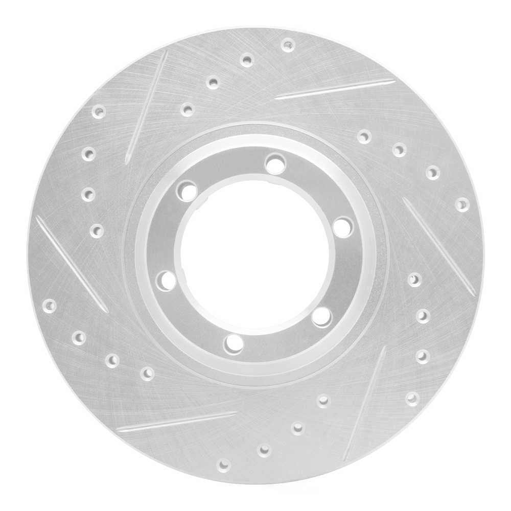 Dynamic Friction Company 631-72052L DFC Brake Rotor - Drilled And Slotted - Silver