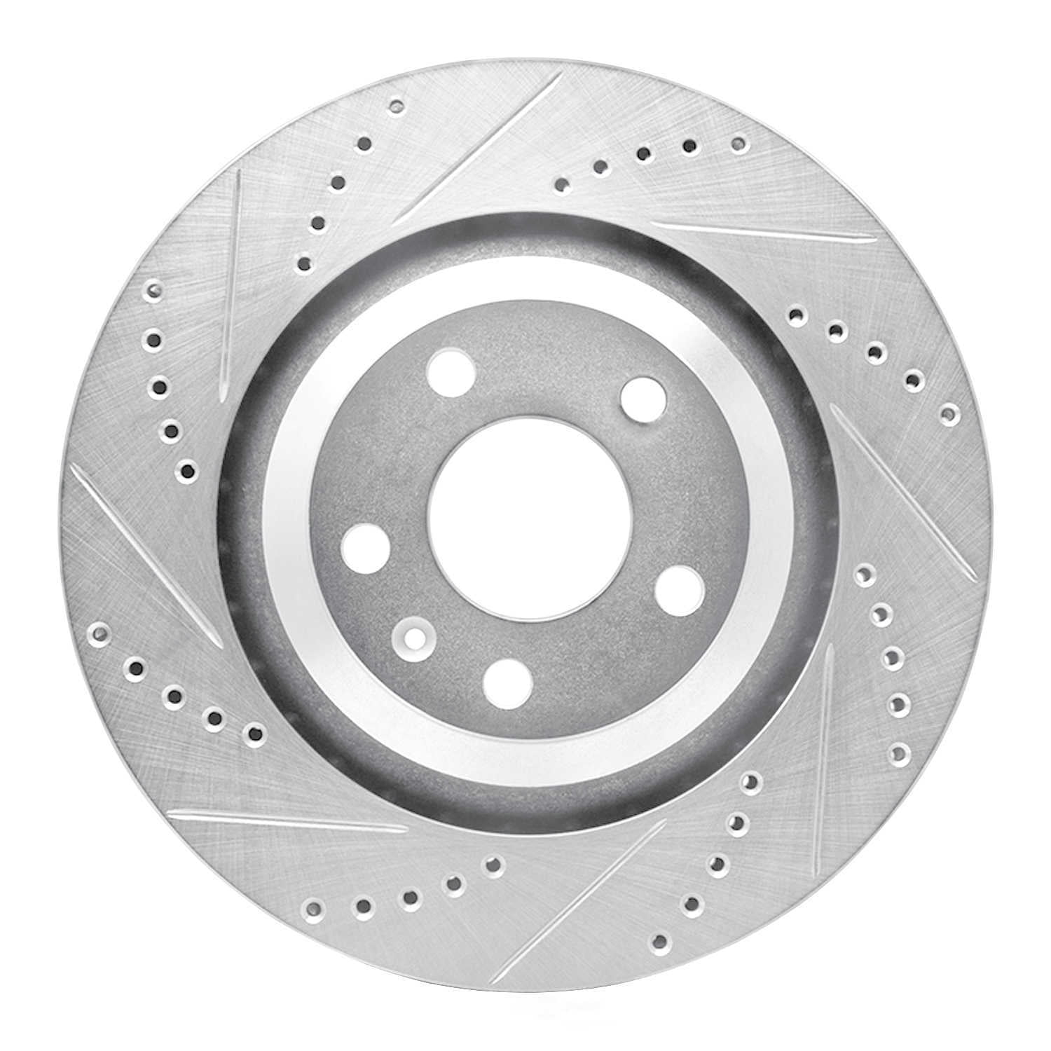 Dynamic Friction Company 631-73039L DFC Brake Rotor - Drilled And Slotted - Silver