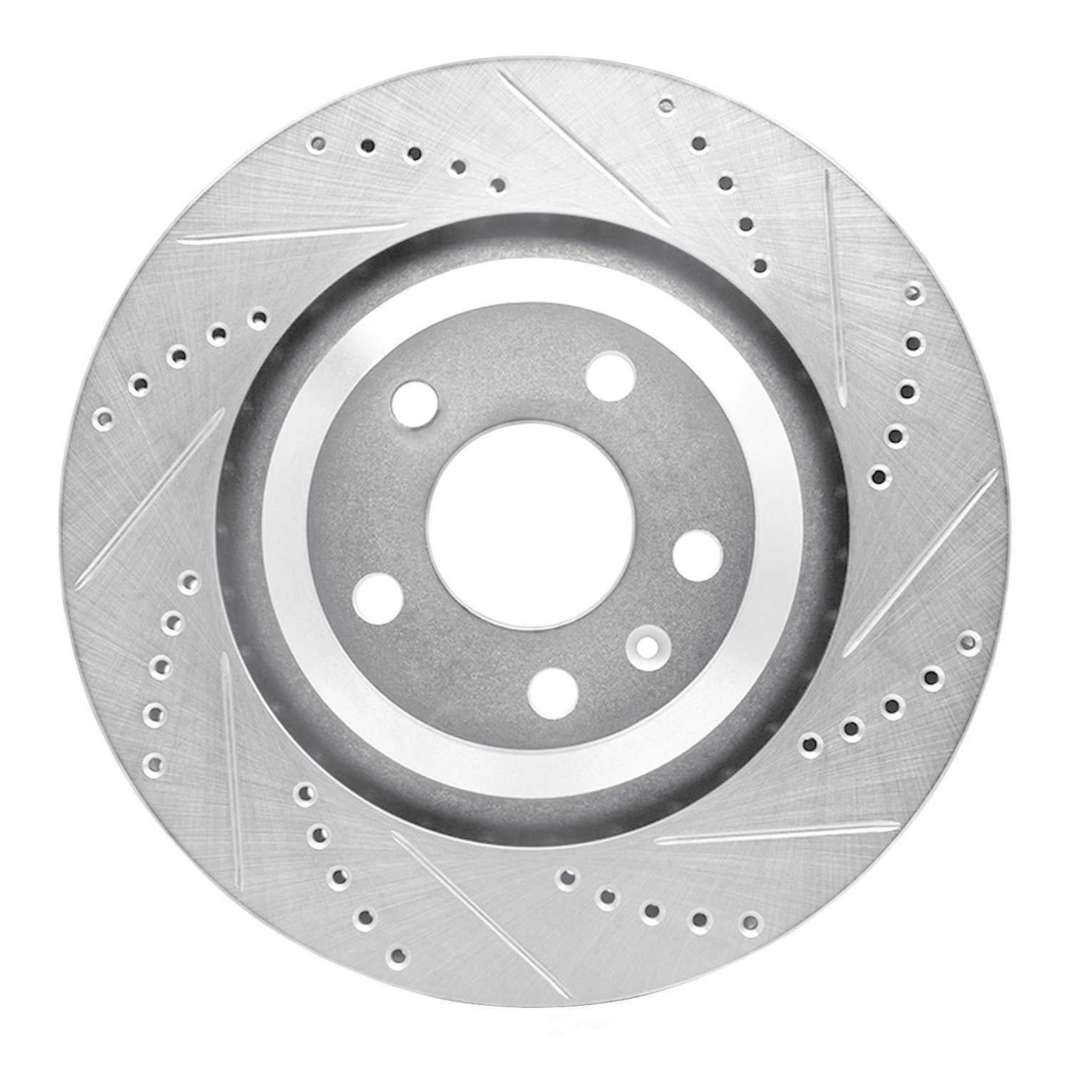 Dynamic Friction Company 631-73039R DFC Brake Rotor - Drilled And Slotted - Silver
