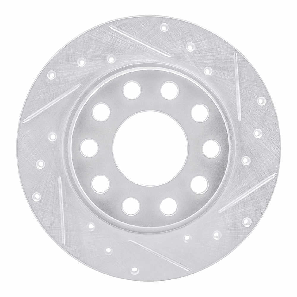 Dynamic Friction Company 631-73045R DFC Brake Rotor - Drilled And Slotted - Silver