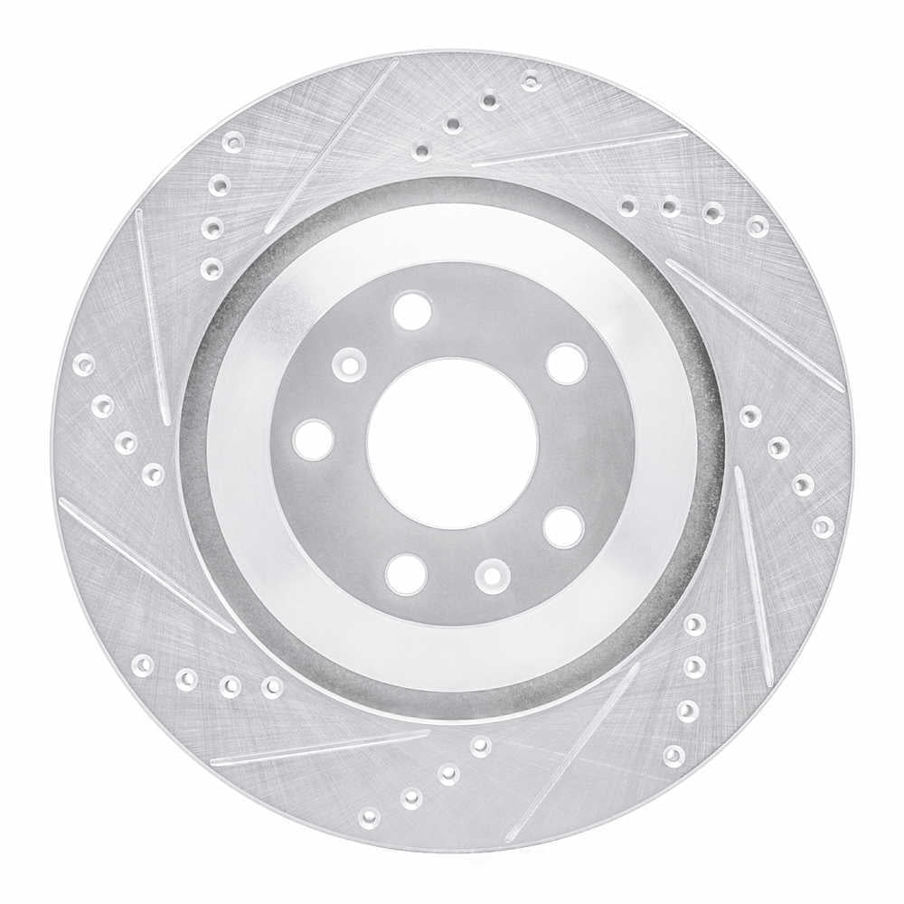 Dynamic Friction Company 631-73046L DFC Brake Rotor - Drilled And Slotted - Silver