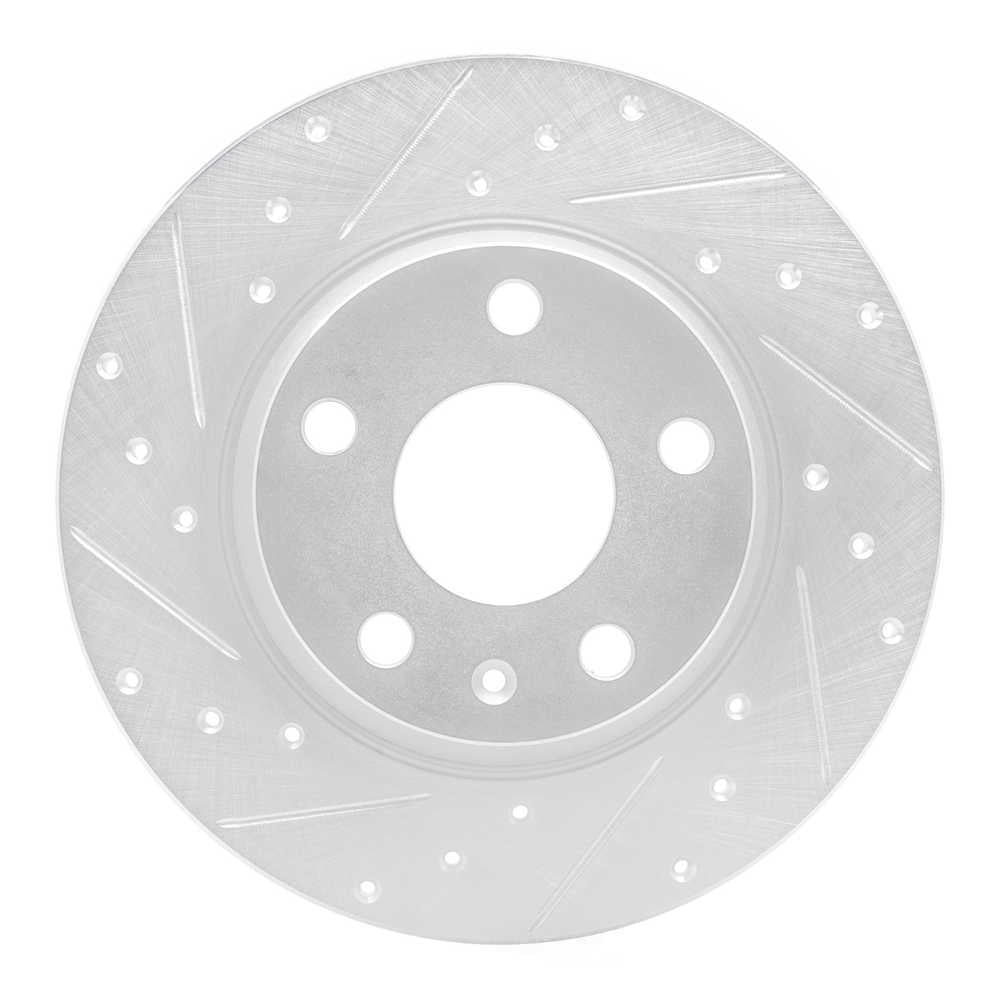 Dynamic Friction Company 631-73053L DFC Brake Rotor - Drilled And Slotted - Silver