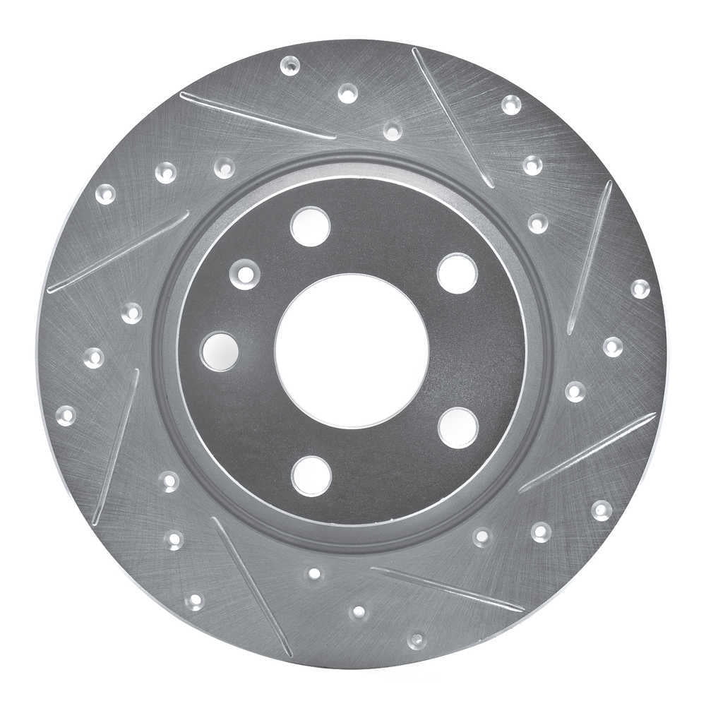 Dynamic Friction Company 631-73053R DFC Brake Rotor - Drilled And Slotted - Silver