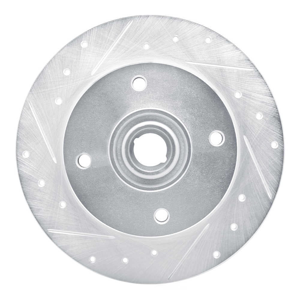 Dynamic Friction Company 631-74003L DFC Brake Rotor - Drilled And Slotted - Silver