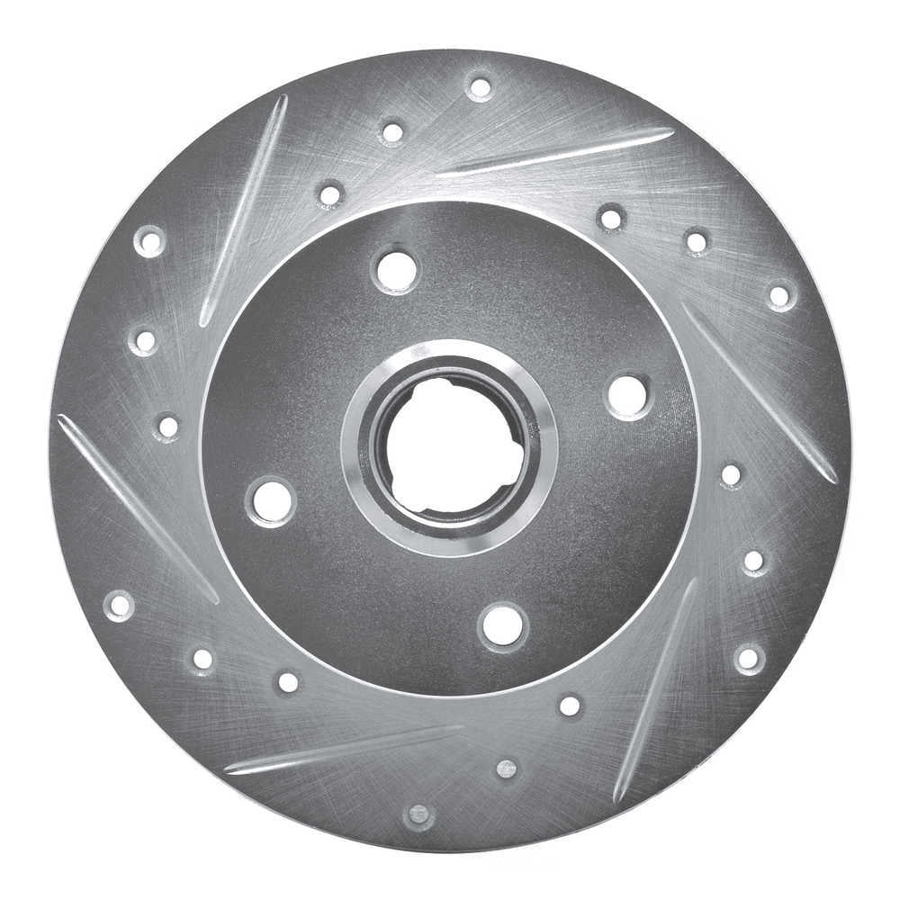 Dynamic Friction Company 631-74005L DFC Brake Rotor - Drilled And Slotted - Silver