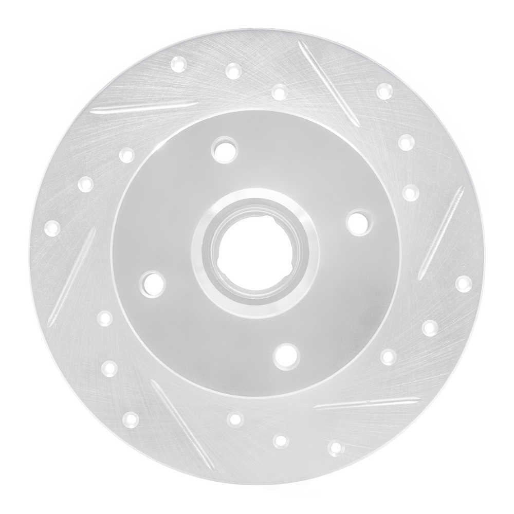 Dynamic Friction Company 631-74005R DFC Brake Rotor - Drilled And Slotted - Silver