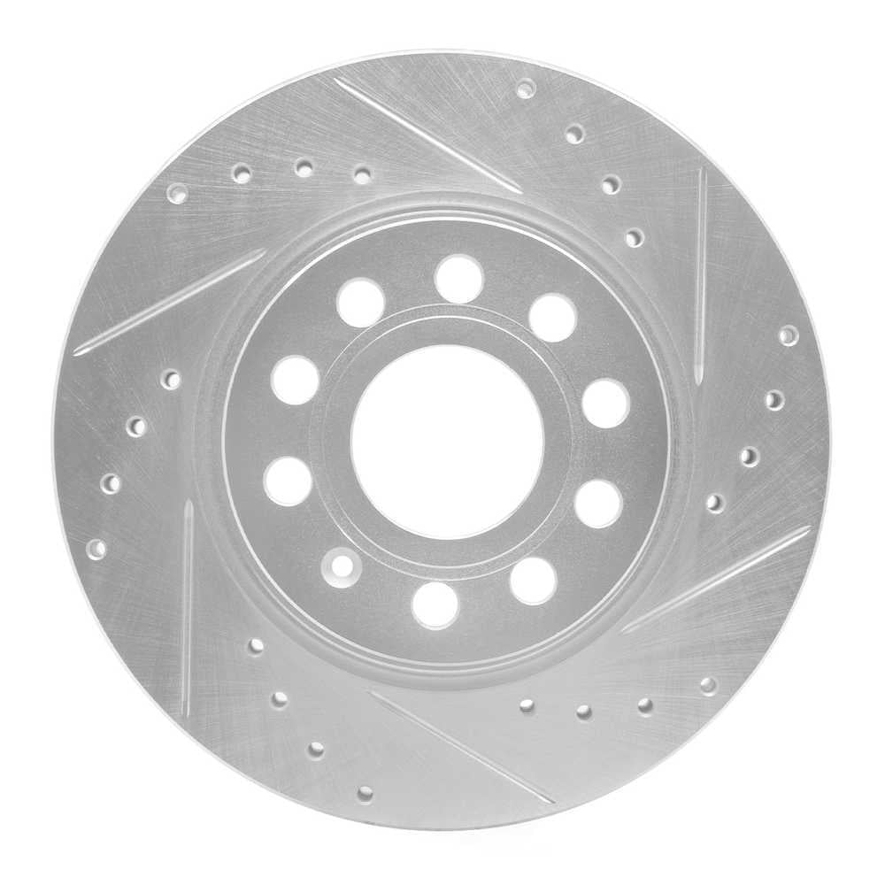 Dynamic Friction Company 631-74032R DFC Brake Rotor - Drilled And Slotted - Silver