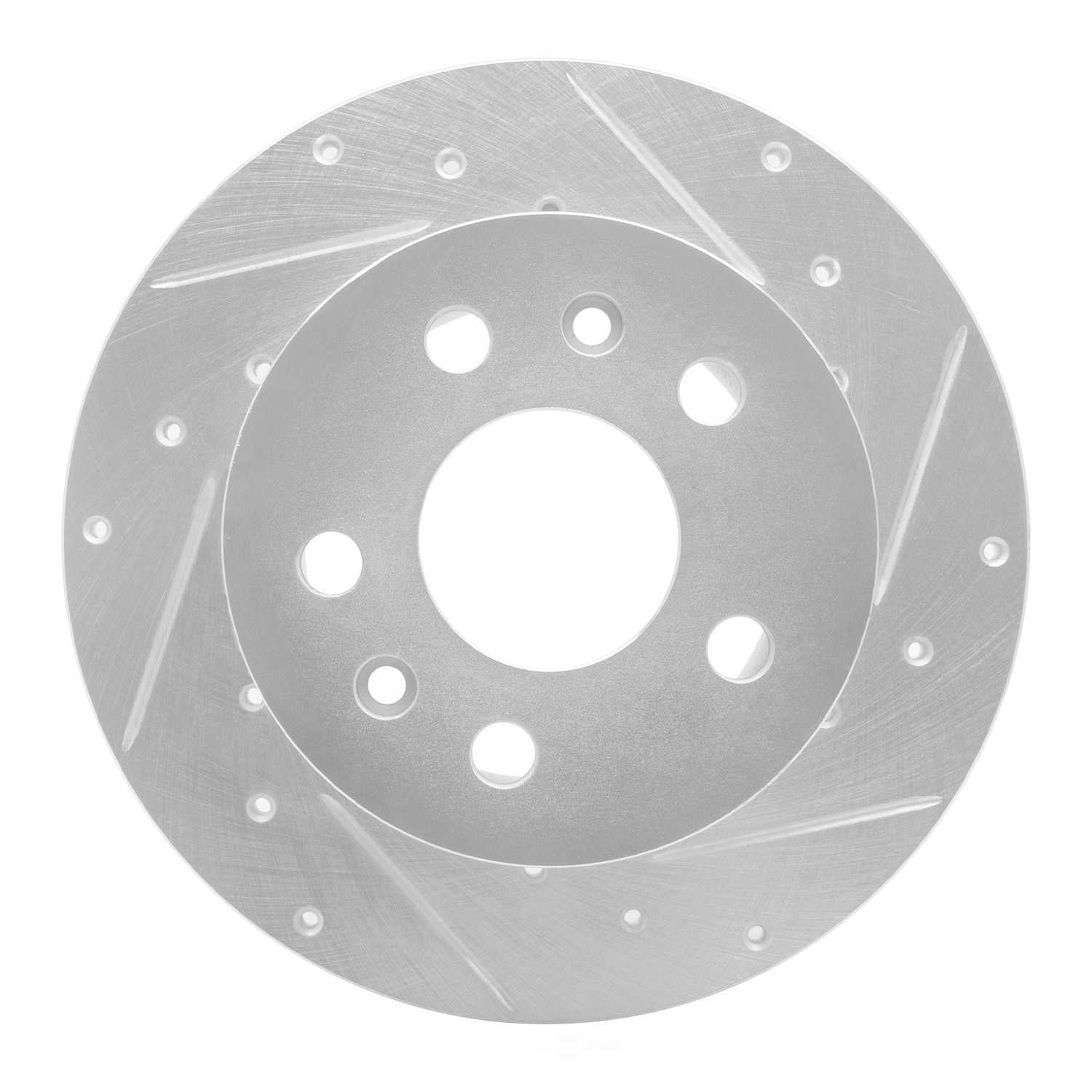 Dynamic Friction Company 631-74036R DFC Brake Rotor - Drilled And Slotted - Silver