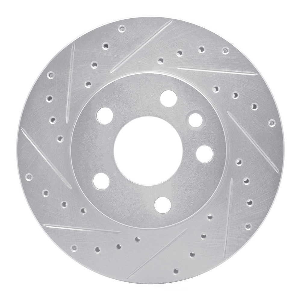 Dynamic Friction Company 631-74043L DFC Brake Rotor - Drilled And Slotted - Silver