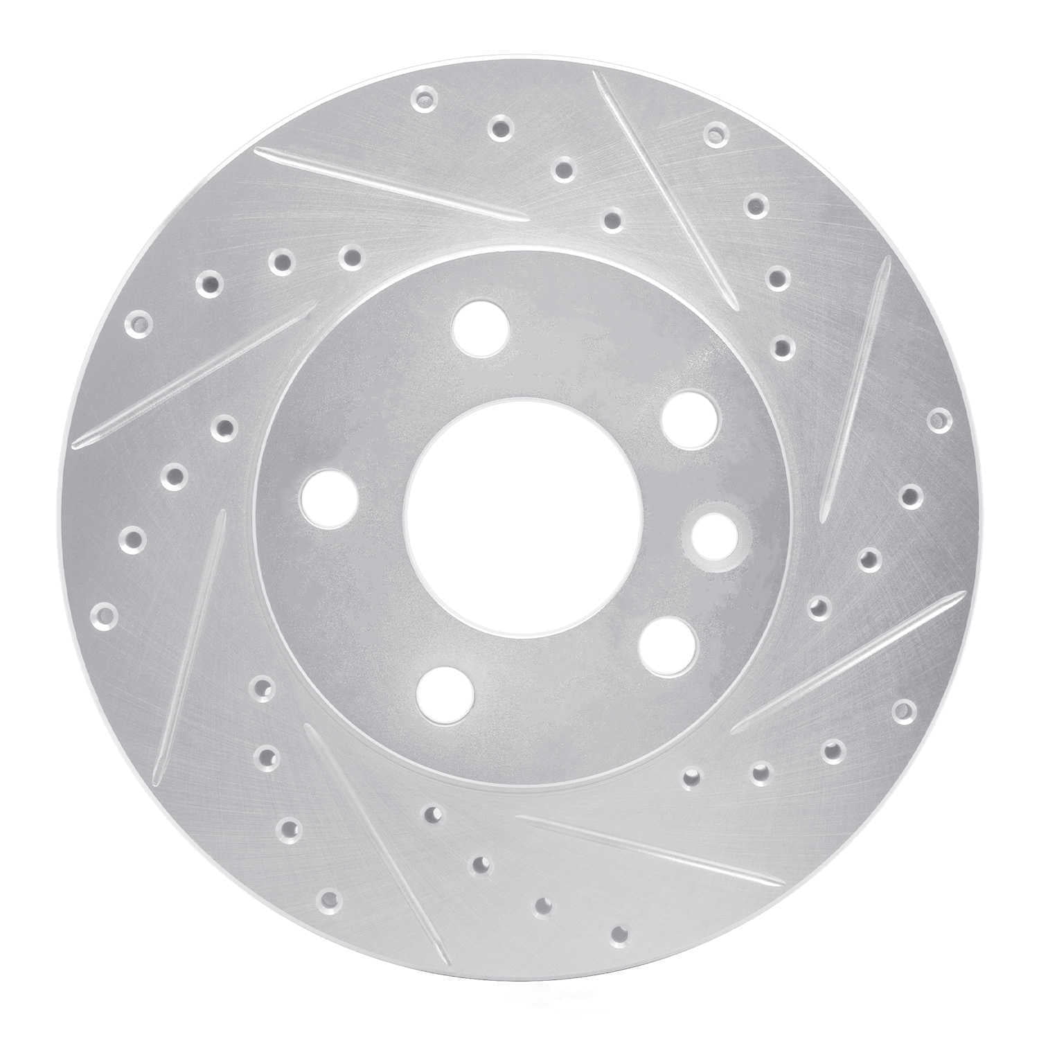 Dynamic Friction Company 631-74043R DFC Brake Rotor - Drilled And Slotted - Silver
