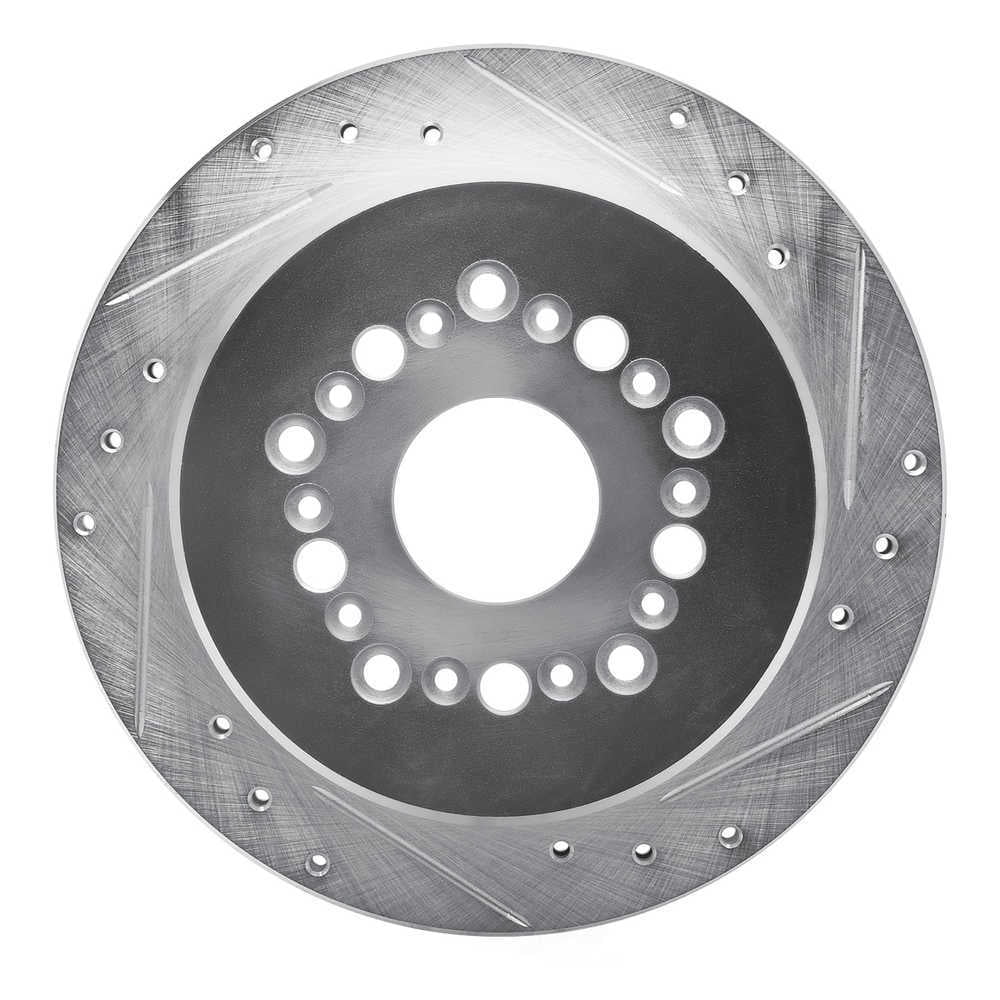 Dynamic Friction Company 631-75004R DFC Brake Rotor - Drilled And Slotted - Silver