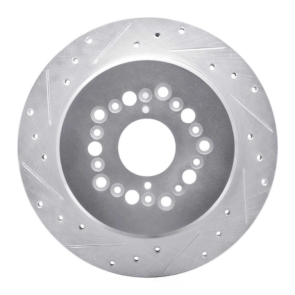 Dynamic Friction Company 631-75006L DFC Brake Rotor - Drilled And Slotted - Silver