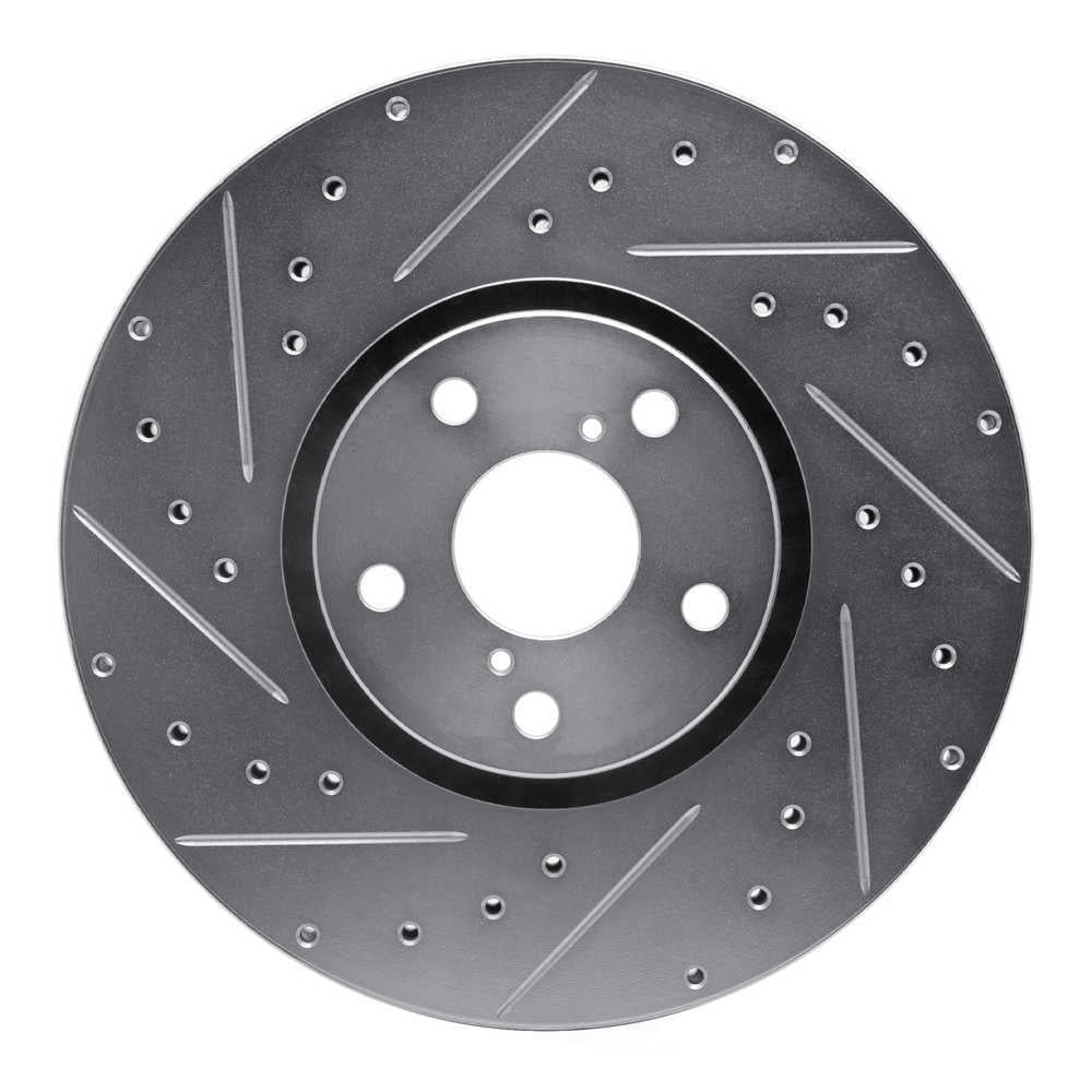 Dynamic Friction Company 631-75011D DFC Brake Rotor - Drilled And Slotted - Silver
