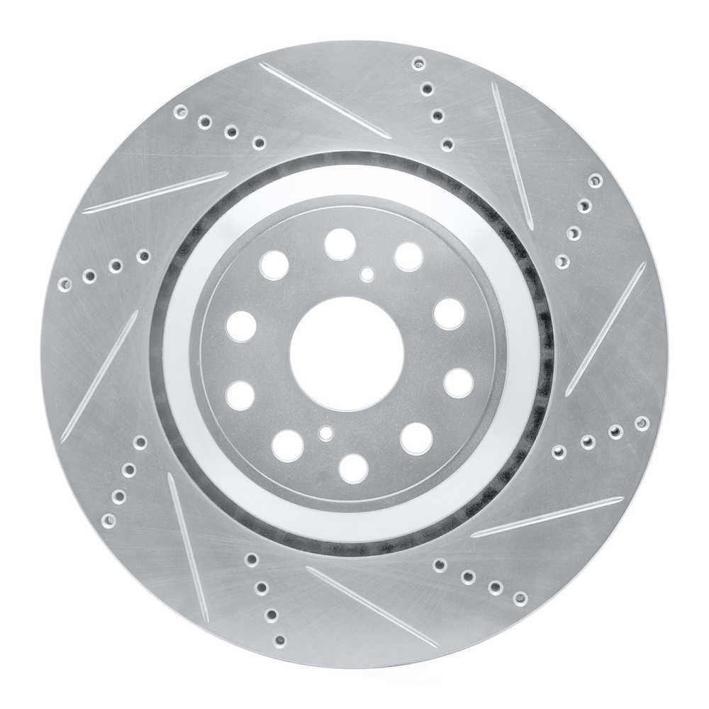 Dynamic Friction Company 631-75019D DFC Brake Rotor - Drilled And Slotted - Silver