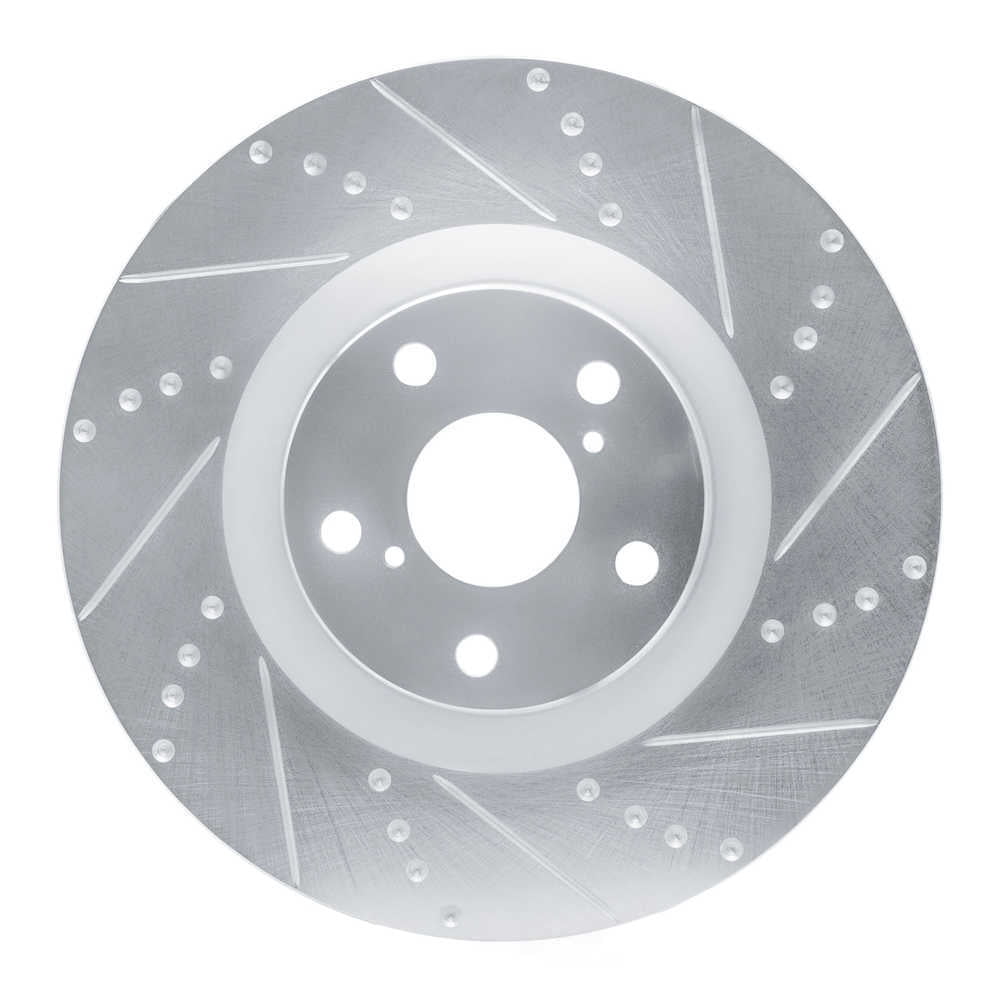 Dynamic Friction Company 631-75027D DFC Brake Rotor - Drilled And Slotted - Silver