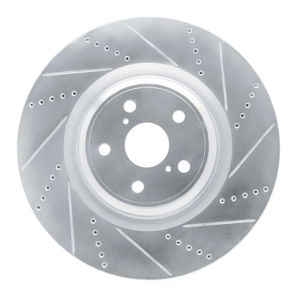 Dynamic Friction Company 631-75030D DFC Brake Rotor - Drilled And Slotted - Silver