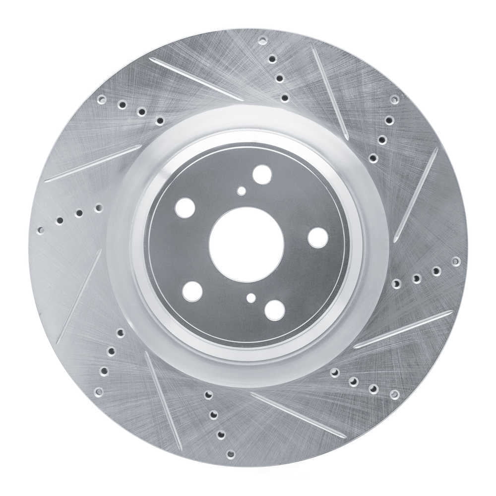 Dynamic Friction Company 631-75031D DFC Brake Rotor - Drilled And Slotted - Silver