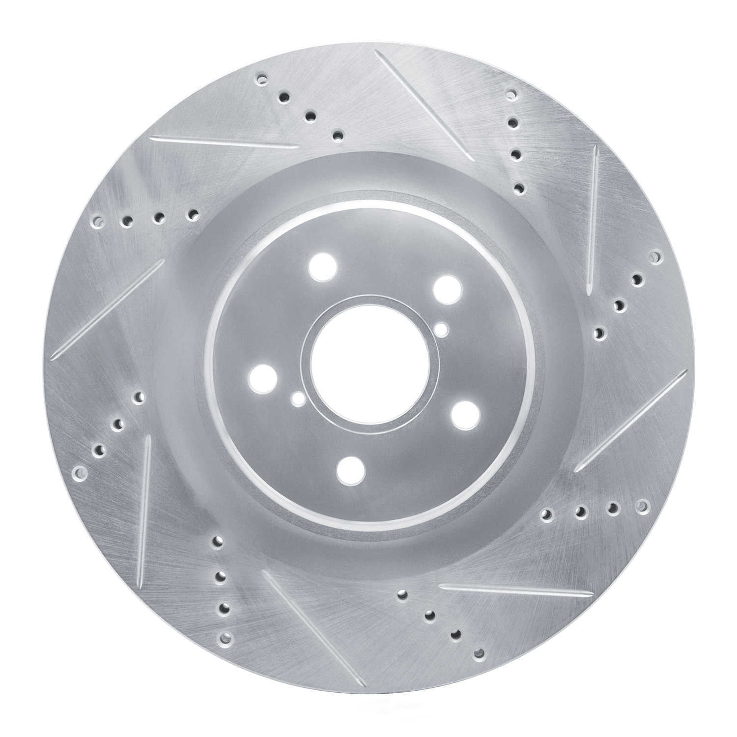 Dynamic Friction Company 631-75035D DFC Brake Rotor - Drilled And Slotted - Silver