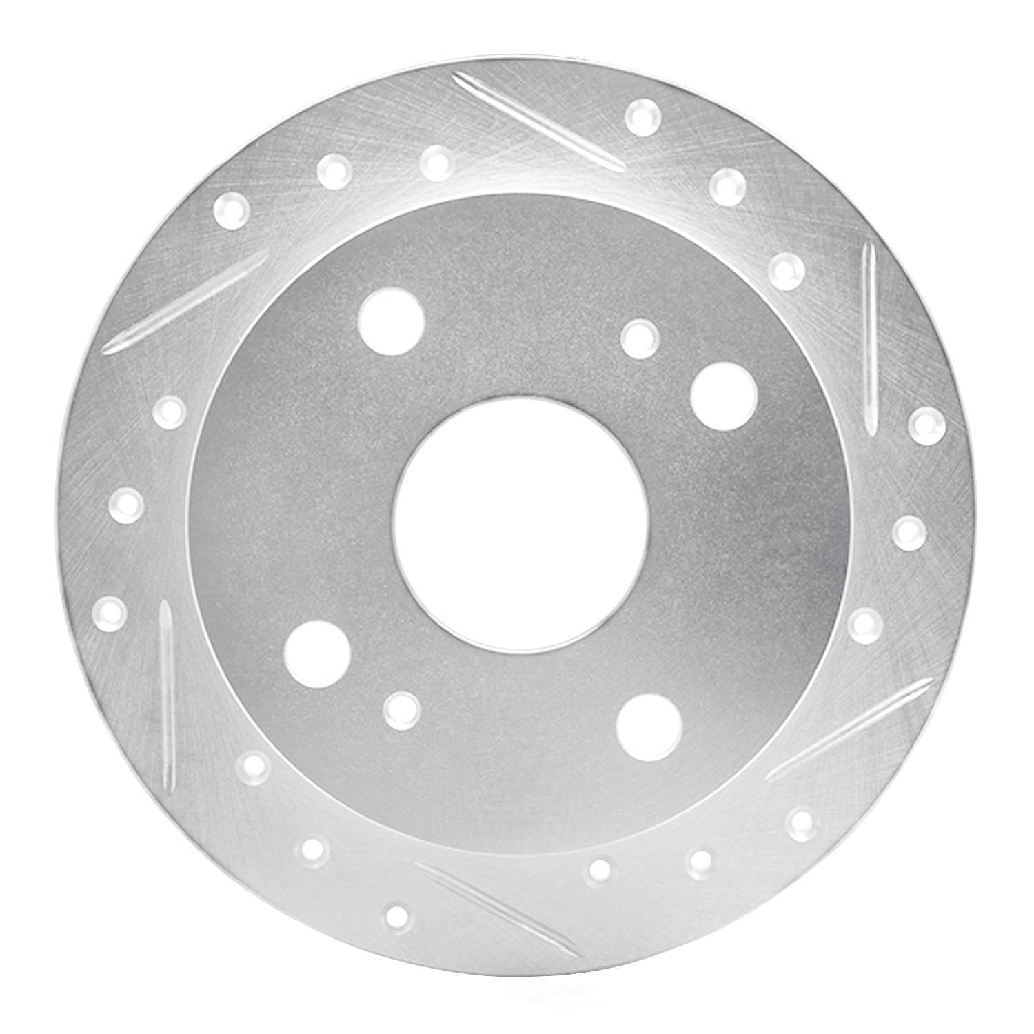 Dynamic Friction Company 631-76023R DFC Brake Rotor - Drilled And Slotted - Silver