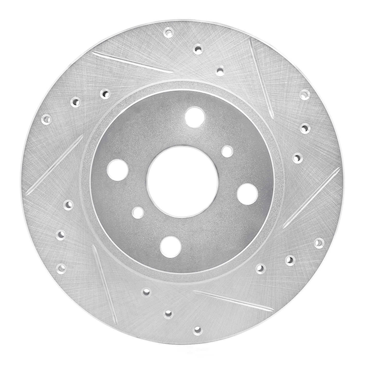 Dynamic Friction Company 631-76032R DFC Brake Rotor - Drilled And Slotted - Silver