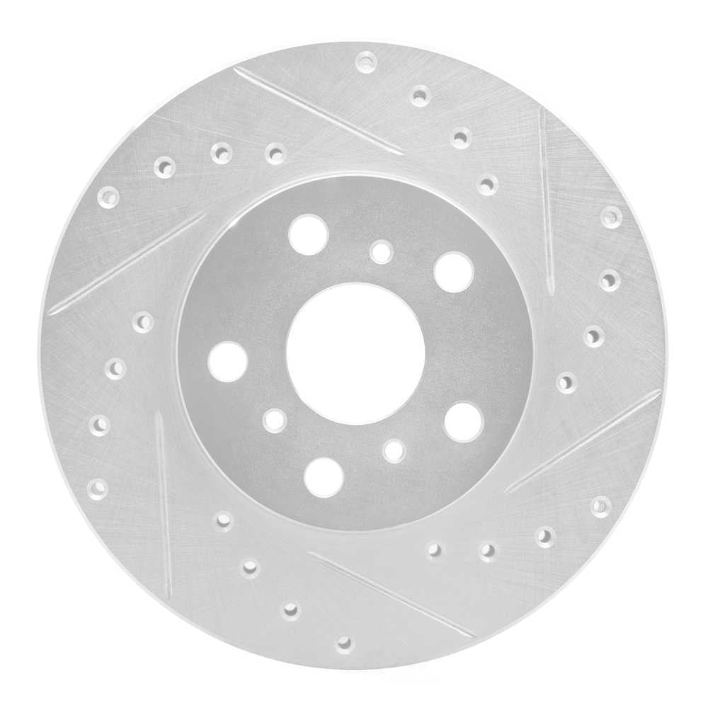 Dynamic Friction Company 631-76041R DFC Brake Rotor - Drilled And Slotted - Silver