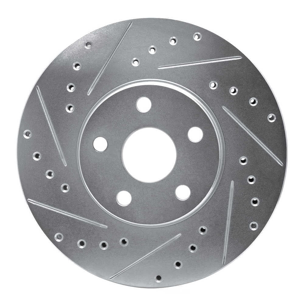 Dynamic Friction Company 631-76042L DFC Brake Rotor - Drilled And Slotted - Silver