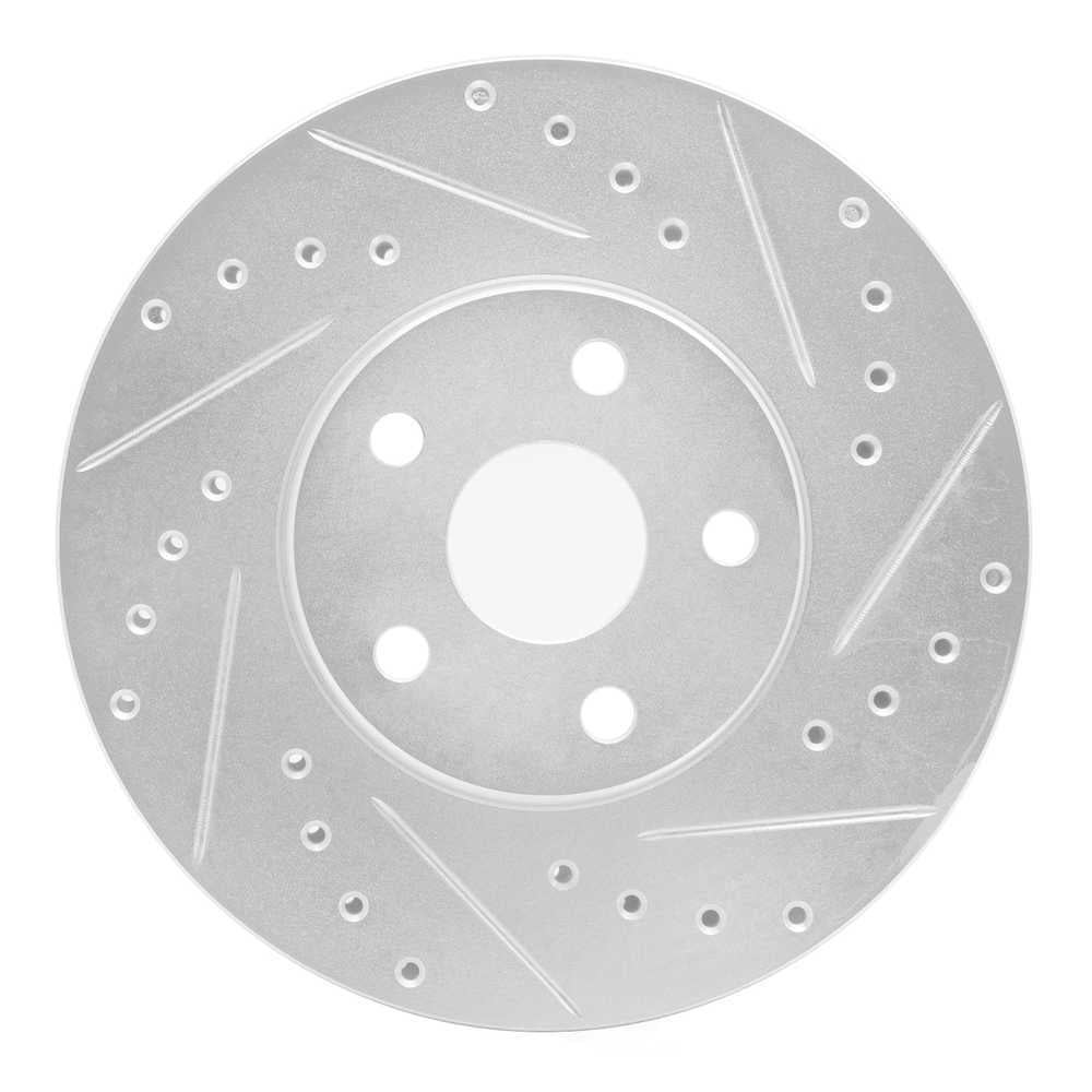 Dynamic Friction Company 631-76042R DFC Brake Rotor - Drilled And Slotted - Silver