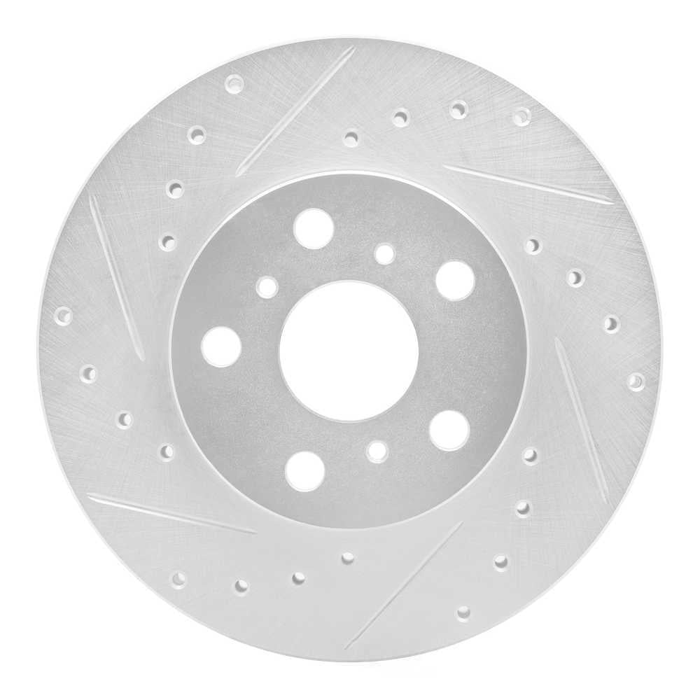 Dynamic Friction Company 631-76044L DFC Brake Rotor - Drilled And Slotted - Silver