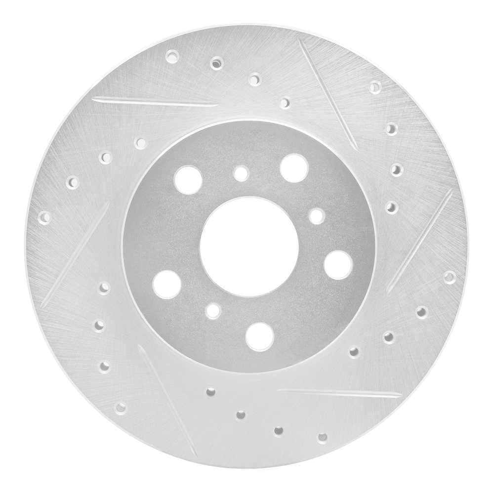 Dynamic Friction Company 631-76044R DFC Brake Rotor - Drilled And Slotted - Silver