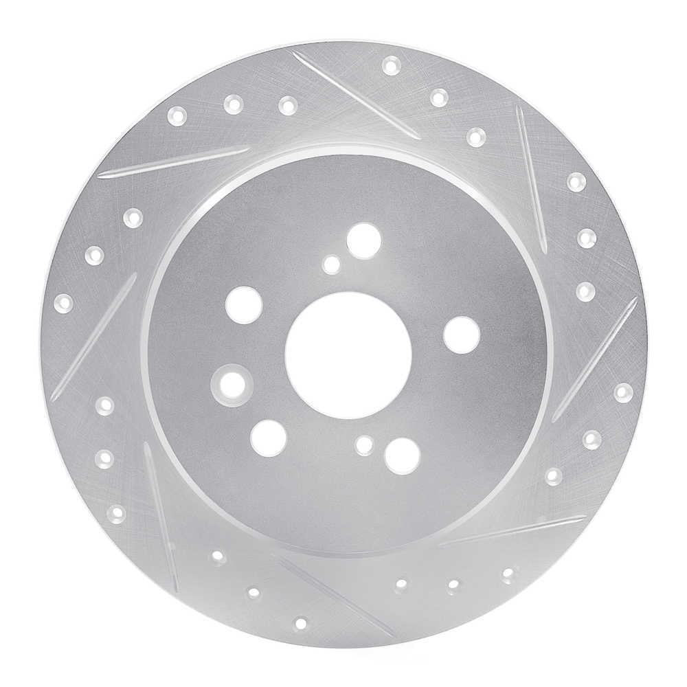 Dynamic Friction Company 631-76046R DFC Brake Rotor - Drilled And Slotted - Silver