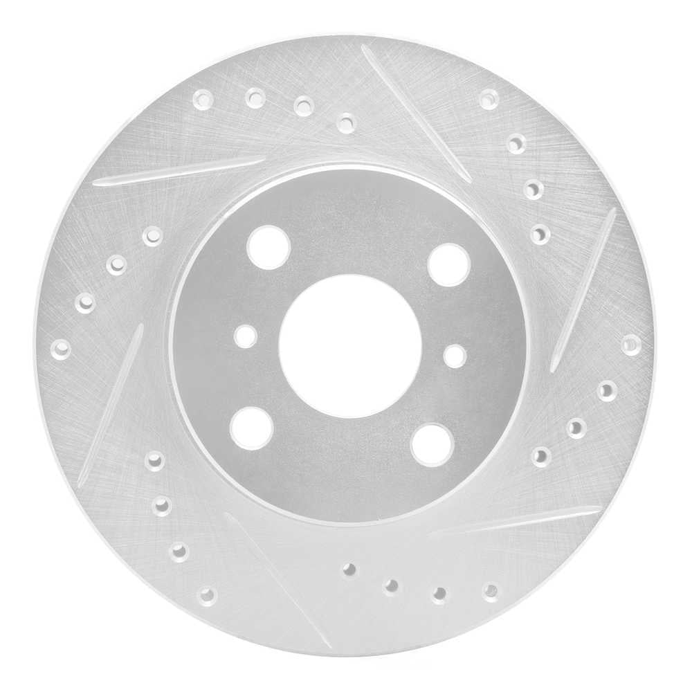 Dynamic Friction Company 631-76050R DFC Brake Rotor - Drilled And Slotted - Silver