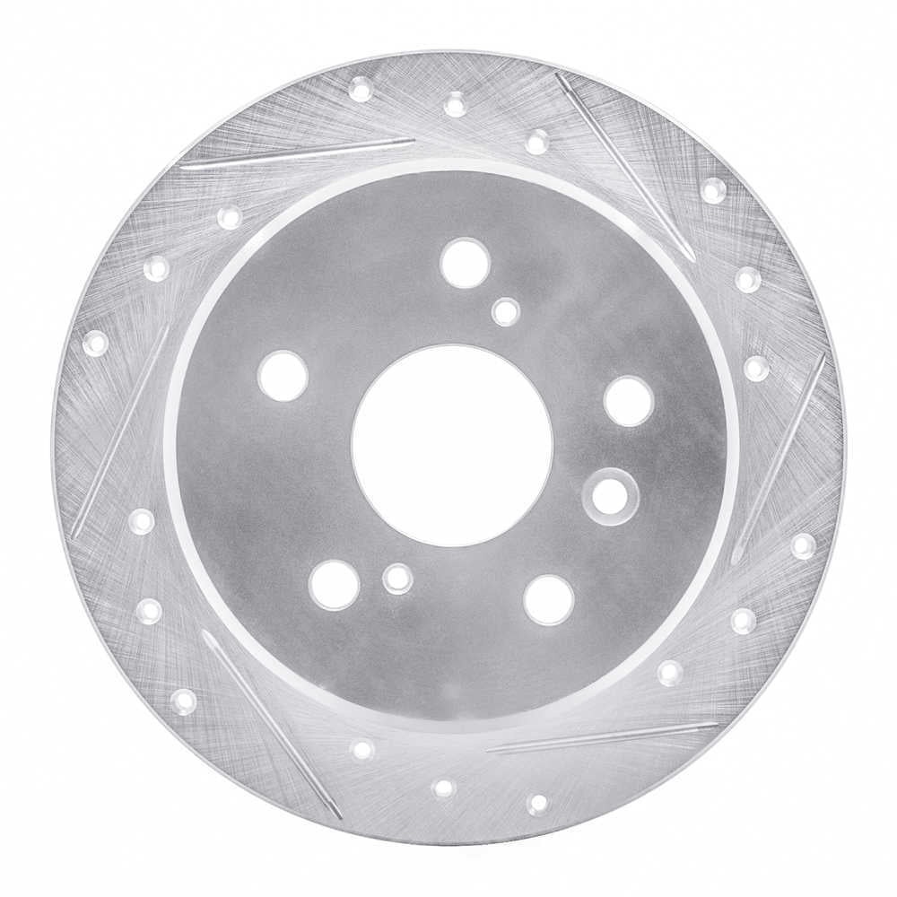 Dynamic Friction Company 631-76054R DFC Brake Rotor - Drilled And Slotted - Silver