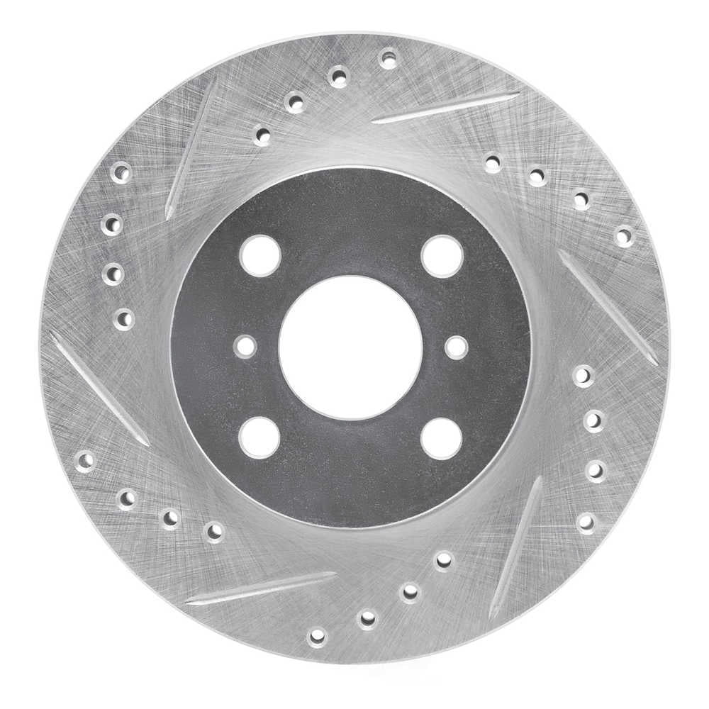 Dynamic Friction Company 631-76056L DFC Brake Rotor - Drilled And Slotted - Silver