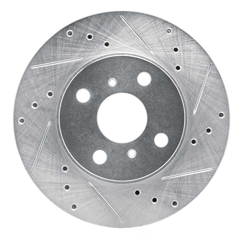 Dynamic Friction Company 631-76056R DFC Brake Rotor - Drilled And Slotted - Silver