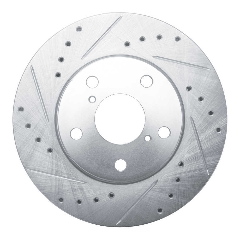 Dynamic Friction Company 631-76057L DFC Brake Rotor - Drilled And Slotted - Silver