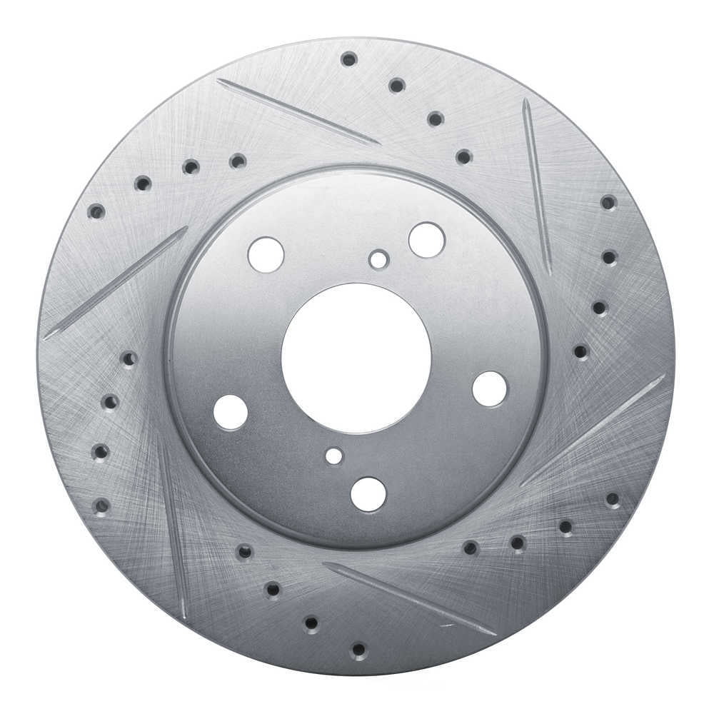 Dynamic Friction Company 631-76057R DFC Brake Rotor - Drilled And Slotted - Silver