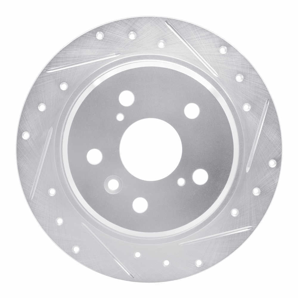 Dynamic Friction Company 631-76065R DFC Brake Rotor - Drilled And Slotted - Silver