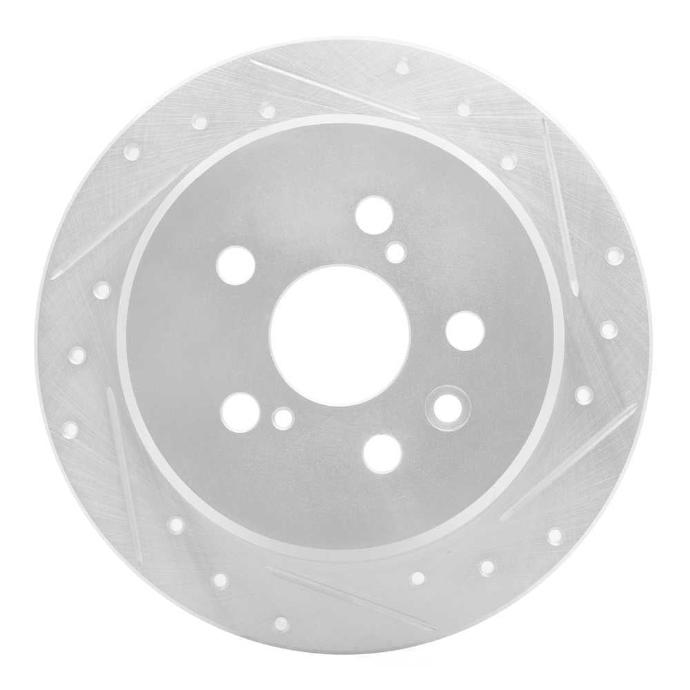 Dynamic Friction Company 631-76066R DFC Brake Rotor - Drilled And Slotted - Silver